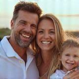 Family enjoying scenic view